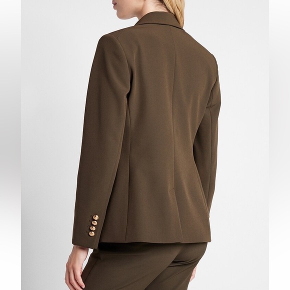 Express Editor Peak Lapel Double Breasted Blazer - Picture 3 of 6